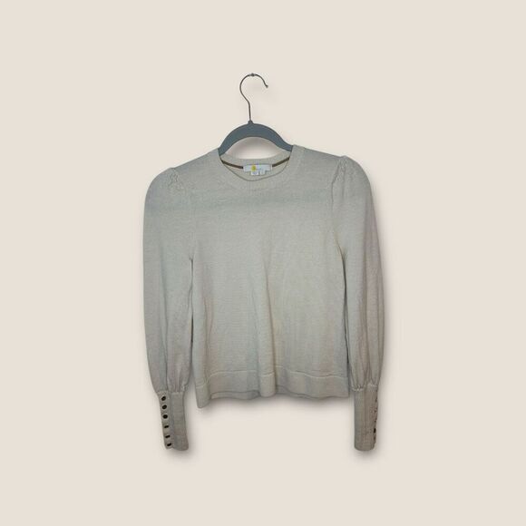Boden Tilda Crewneck Sweater Cream Size Small - Picture 1 of 5